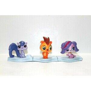 2015 Littlest Pet Shop Lot Of 3 McDonald's Happy Meal Toy  Zoe Russell Carla EUC